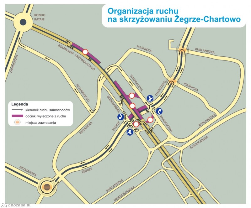 Zmiany na ulicy Żegrze/Chartowo | fot. PIM