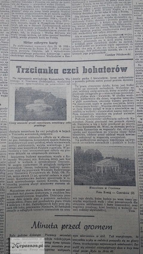 Relacja z otwarcia mauzoleum w Głosie Wielkopolskim  | fot. BS