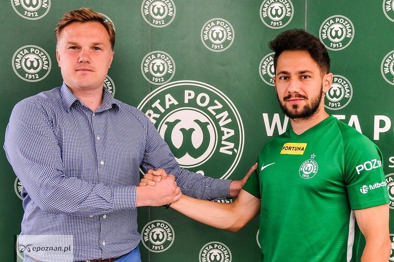 Mariusz Rybicki i dyrektor Graf | fot. Piotr Leśniowski / Warta Poznań